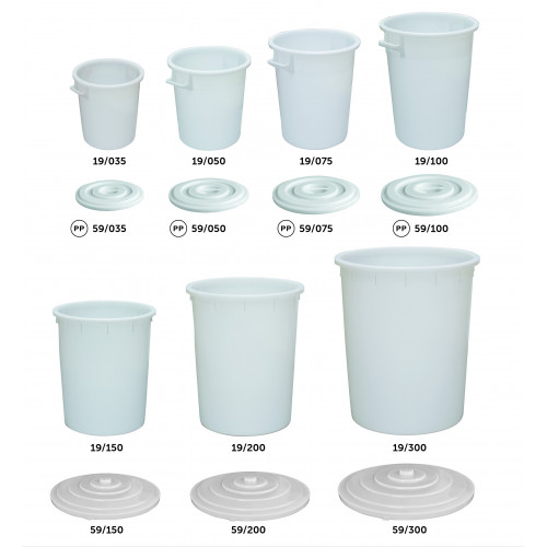 Bidone 150 litri idoneo al contatto alimentare