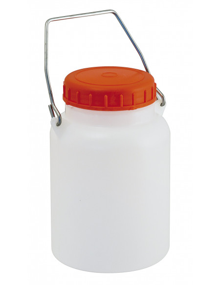 Bidone collo largo 2 litri per alimenti con maniglia per trasporto