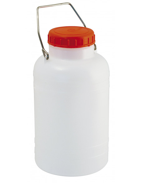 Bidone collo largo 5 litri per alimenti con maniglia per trasporto