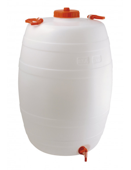 Botticella 100 litri per alimenti con rubinetto e maniglie per trasporto liquidi