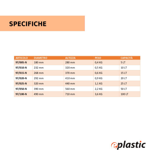 Botticella 5 litri per alimenti con rubinetto e...