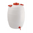 Botticella 50 litri per alimenti con rubinetto e maniglie per trasporto liquidi