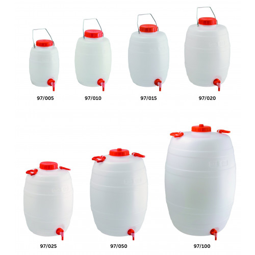 Fustino Botticella 50 Litri Con Rubinetto - Plastica Alimentare Per Liquidi - Foto 7