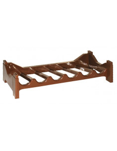 Cantinetta portabottiglie impilabile in plastica con 6 posti