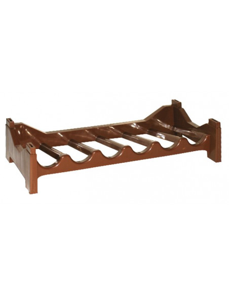 Cantinetta portabottiglie impilabile in plastica con 6 posti