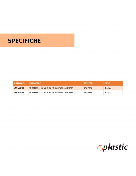 Coperchio per mastello alimentare 700 litri