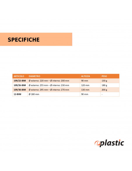 Scolapasta tondo diametro 22 cm