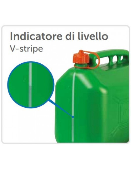 Tanica 10 litri in plastica certificata per trasporto benzina