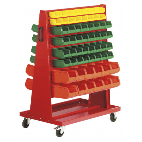 Carrello in lamiera per contenitori a bocca di...