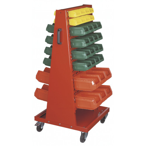 Carrello in lamiera per contenitori a bocca di...