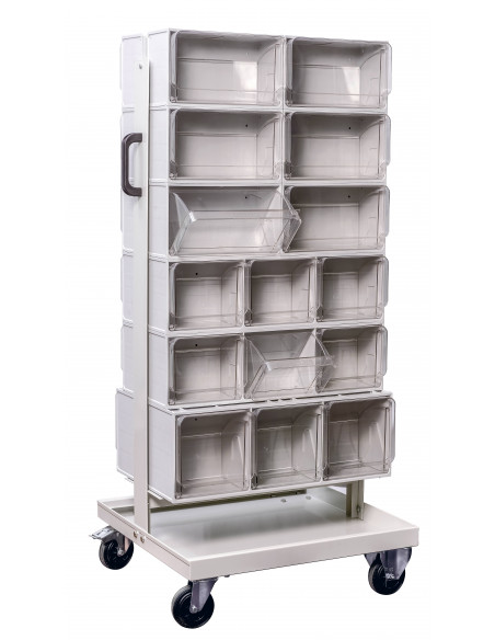 Carrello in metallo per cassettiere Crystal Box