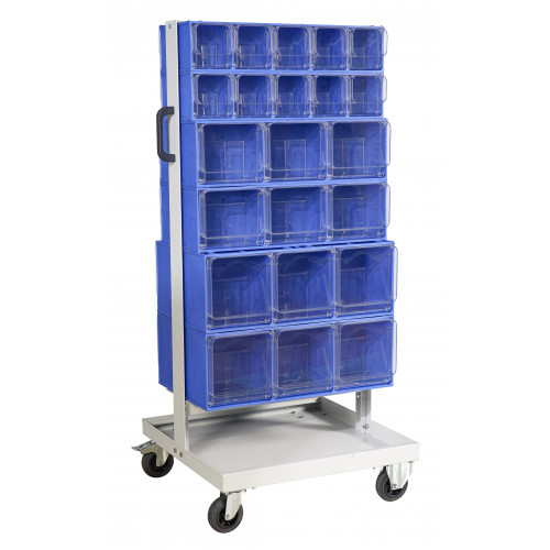 Carrello in metallo per cassettiere Crystal Box