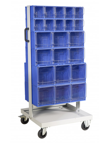 Carrello in metallo per cassettiere Crystal Box