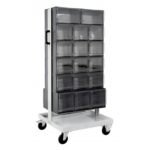 Carrello in metallo per cassettiere Crystal Box