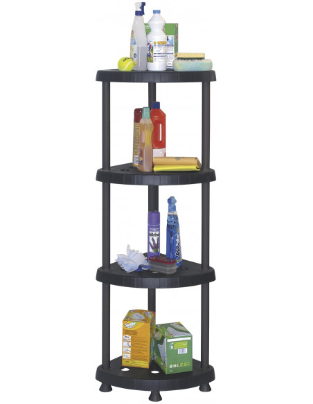 Scaffale angolare con 4 ripiani fissi - Modello Tidy 414