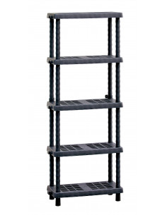 Scaffale con 5 ripiani regolabili - Larghezza 72,5 cm -...