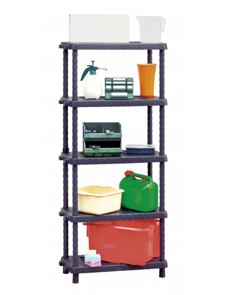 Scaffale con 5 ripiani regolabili - Larghezza 82,5 cm - Modello Tidy 805