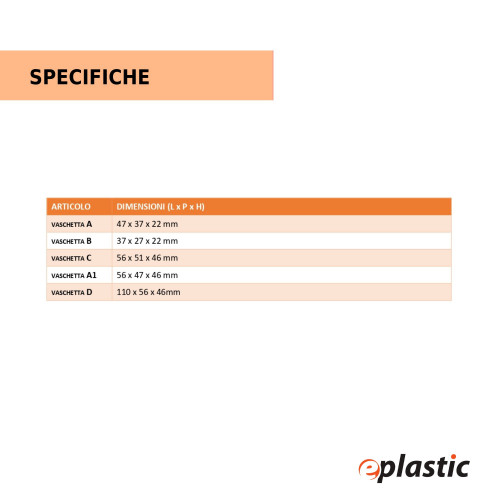 Vaschetta estraibile per cassettiere modello D...