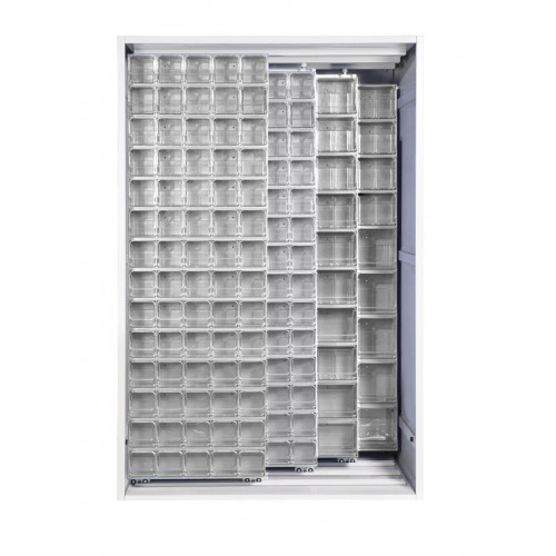 Armadio con cassettiere Crystal Box - 224 cassetti