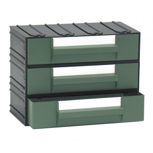 Cassettiera modulare con corpo nero e 3...