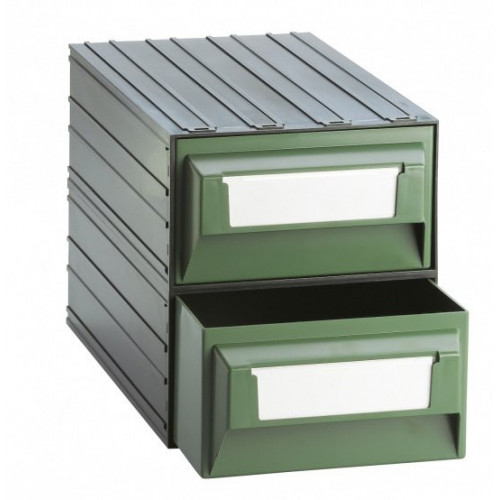 Cassettiera Modulare Portaminuteria Con 12 Cassetti Verdi - Organizzatore Per Viteria E Piccoli Componenti - Foto 3