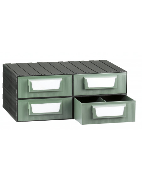 Cassettiera modulare porta minuteria con 4 cassetti e 4 divisori - Modello F