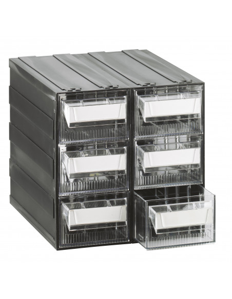 Cassettiera modulare porta minuteria con 6 cassetti e 12 divisori - Modello T/L