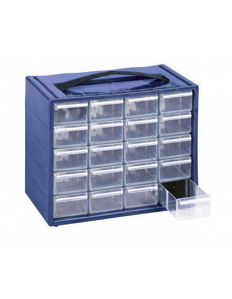 Cassettiera Monoblocco in Resina antiurto con 20 cassetti infrangibili e 20 divisori estraibili - Modello Espace 20