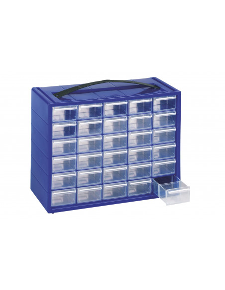 Cassettiera Monoblocco in Resina antiurto con 30 cassetti infrangibili e 30 divisori estraibili - Modello Espace 30