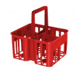 Cestello in plastica portabottiglie con 4 posti 12x12 cm