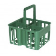 Cestello in plastica portabottiglie con 4 posti 12x12 cm