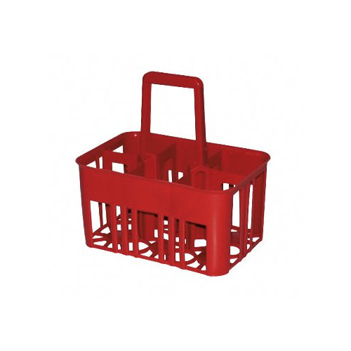 Cestello in plastica portabottiglie con 6 posti...