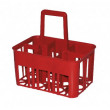Cestello in plastica portabottiglie con 6 posti 10x10 cm