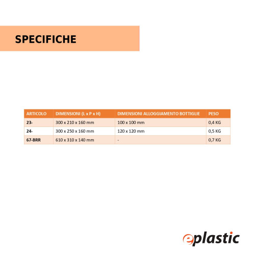 Cestello Portabottiglie Plastica 6 Posti Rosso - Impilabile Mobil Plastic - Foto 2