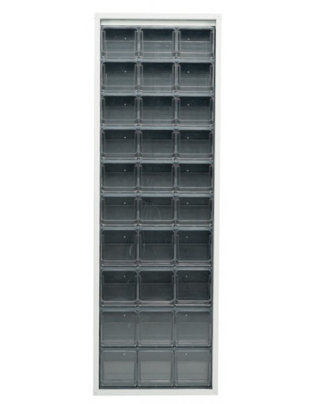 Scaffale portaminuteria completo CRYSTAL BOX CB200 con 30 cassetti