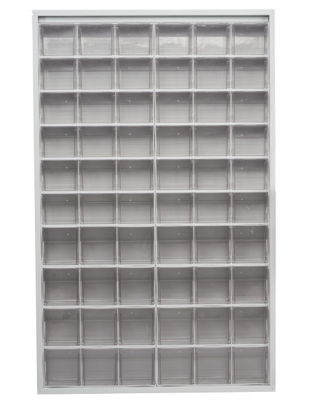 Scaffale portaminuteria completo CRYSTAL BOX CB200D con 60 cassetti