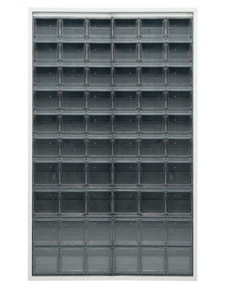 Scaffale portaminuteria completo CRYSTAL BOX CB200D con 60 cassetti