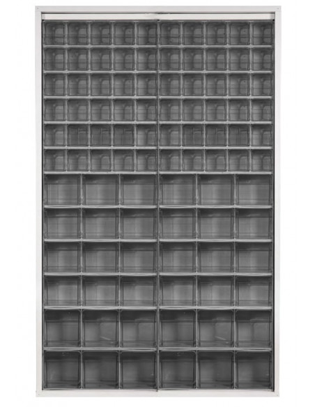 Scaffale portaminuteria completo CRYSTAL BOX CB200D/A con 96 cassetti