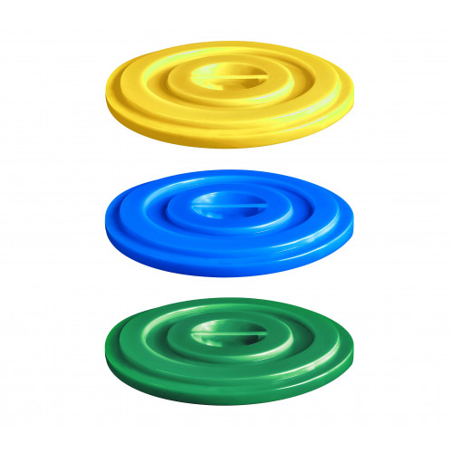 Kit 3 bidoni industriali neri per raccolta...