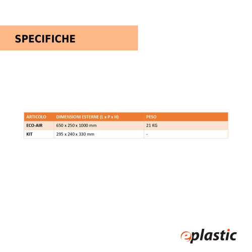 KIT 4 Secchielli 20 litri per mobiletto ECO AIR...