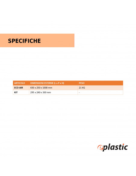 KIT 4 Secchielli 20 litri per mobiletto ECO AIR 100/4