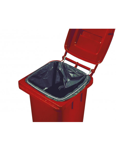 Anello fermasacco in acciaio per bidone carrellato da 120 litri