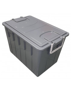 Cassa multiuso 60 litri con coperchio impilabile e...