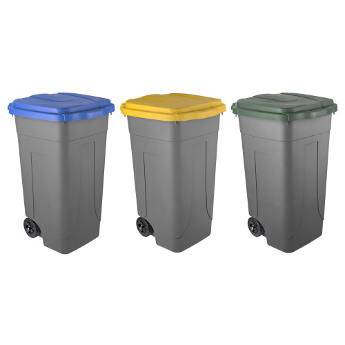 Set 3 bidoni 100 litri per raccolta...