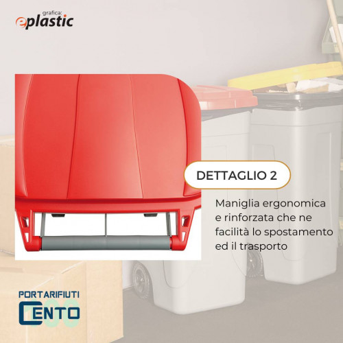 Set 4 bidoni 100 litri per raccolta...