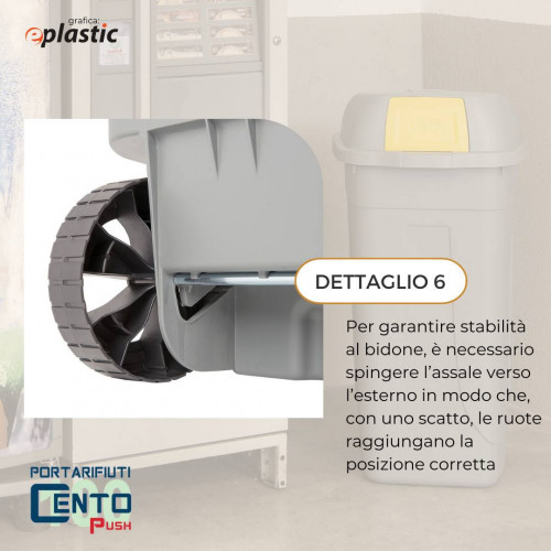 Set 2 bidoni 100 litri per raccolta...