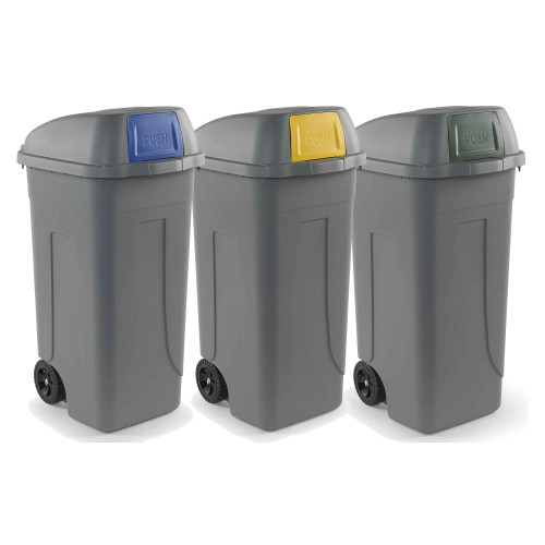 Set 3 bidoni 100 litri per raccolta...