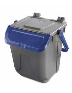 Bidone per raccolta differenziata 25 litri grigio con...