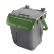 Bidone per raccolta differenziata 25 litri grigio con sportello basculante colorato - modello Ecology