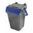 Bidone per raccolta differenziata 35 litri grigio con sportello basculante colorato - modello Ecology
